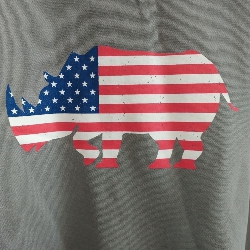 American Rhino Flag Sweatshirt M - Picture 4 of 10